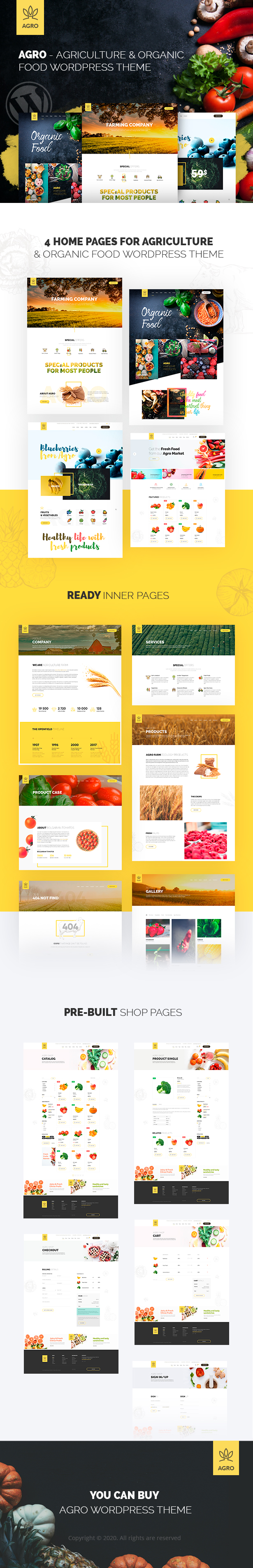 Agro - Organic Farm Agriculture WordPress Theme - 2