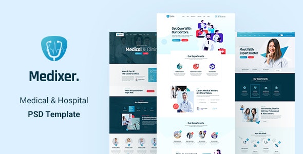 Medixer - Medical and Health PSD Template