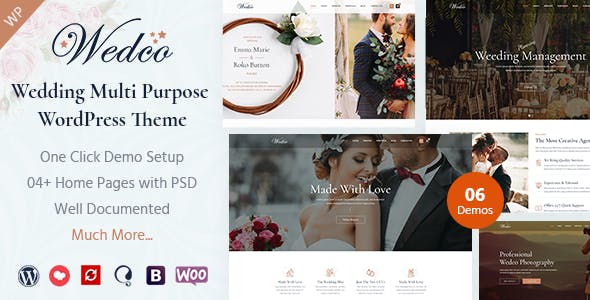 The Unique Wedding Wordpress Themes - Ninetheme