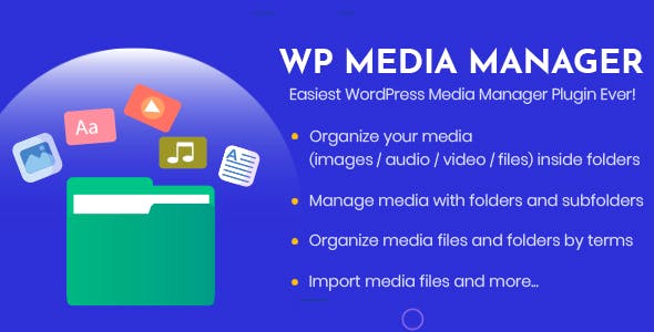 WP Media Manager WordPress Media Lİbary plugin