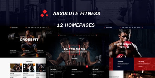 Absolute Fitness Elementor WordPress Themes